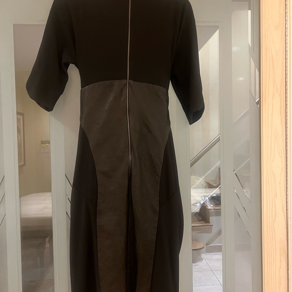 Catherine Malandrino Favorites Black Dress with Faux Leather Accents